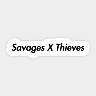 Savages X Thieves Bar Logo - White Sticker